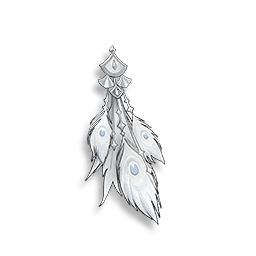 Trailing Glory Headpiece: Opaque White