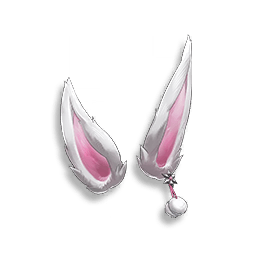 Fluffy Bunny Headpiece: Opaque White