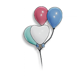 Colourful Balloon: Opaque White